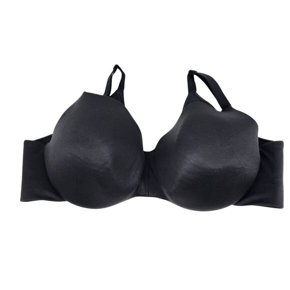 Cacique Black Lightly Lined Balconette Medium Coverage Underwire Bra Size 46D - Picture 1 of 4